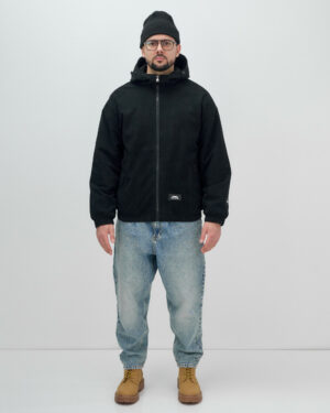 Куртка из вельвета мужская демисезонная черного цвета 25336Ch