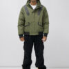 Куртка молодежная мужская зимняя с капюшоном цвета хаки 25355Kh