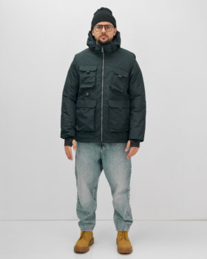 Куртка - жилетка трансформер с подогревом 2 в 1 мужская зимняя темно-синего цвета 6668TS